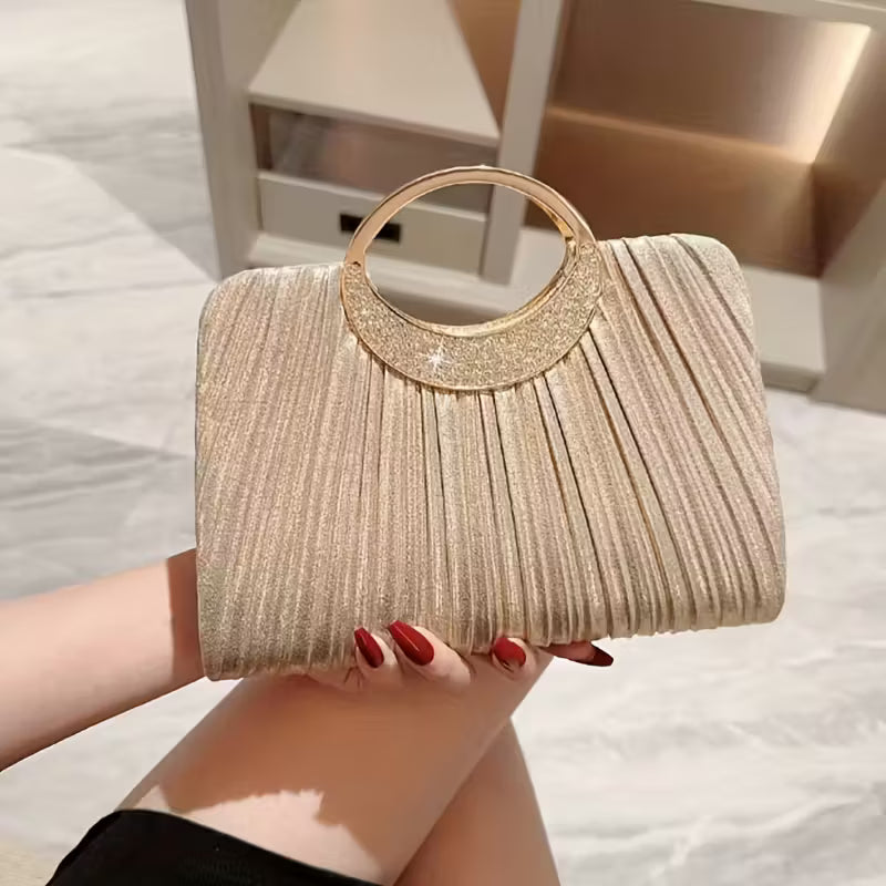 Golden Ribbon Magnetic Closure Purse.