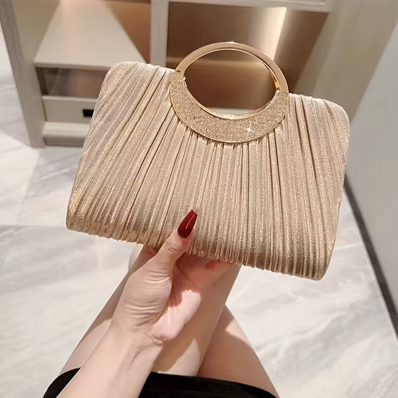 Golden Ribbon Magnetic Closure Purse.
