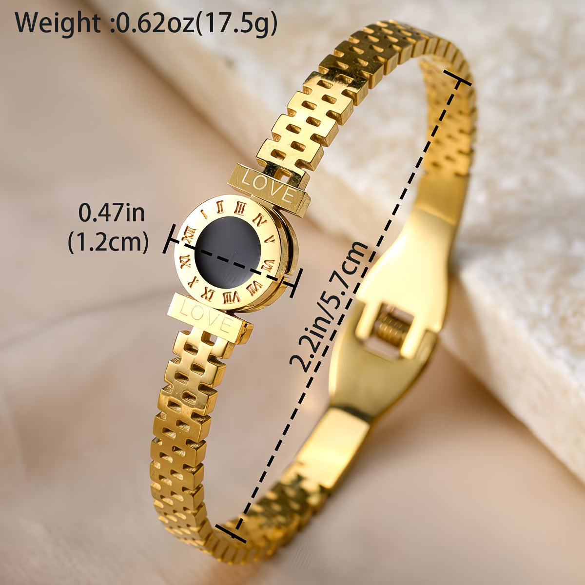 Golden Vintage Watch-Band Bracelet.