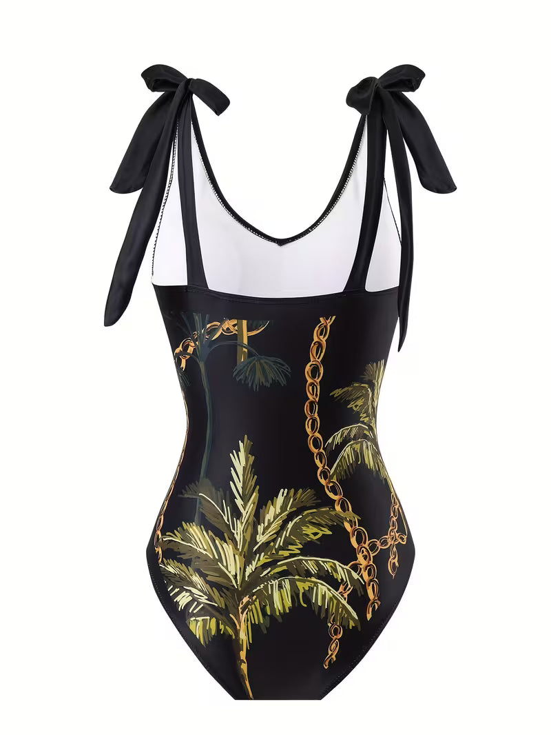 Green Palm One-Piece Swimsuit.