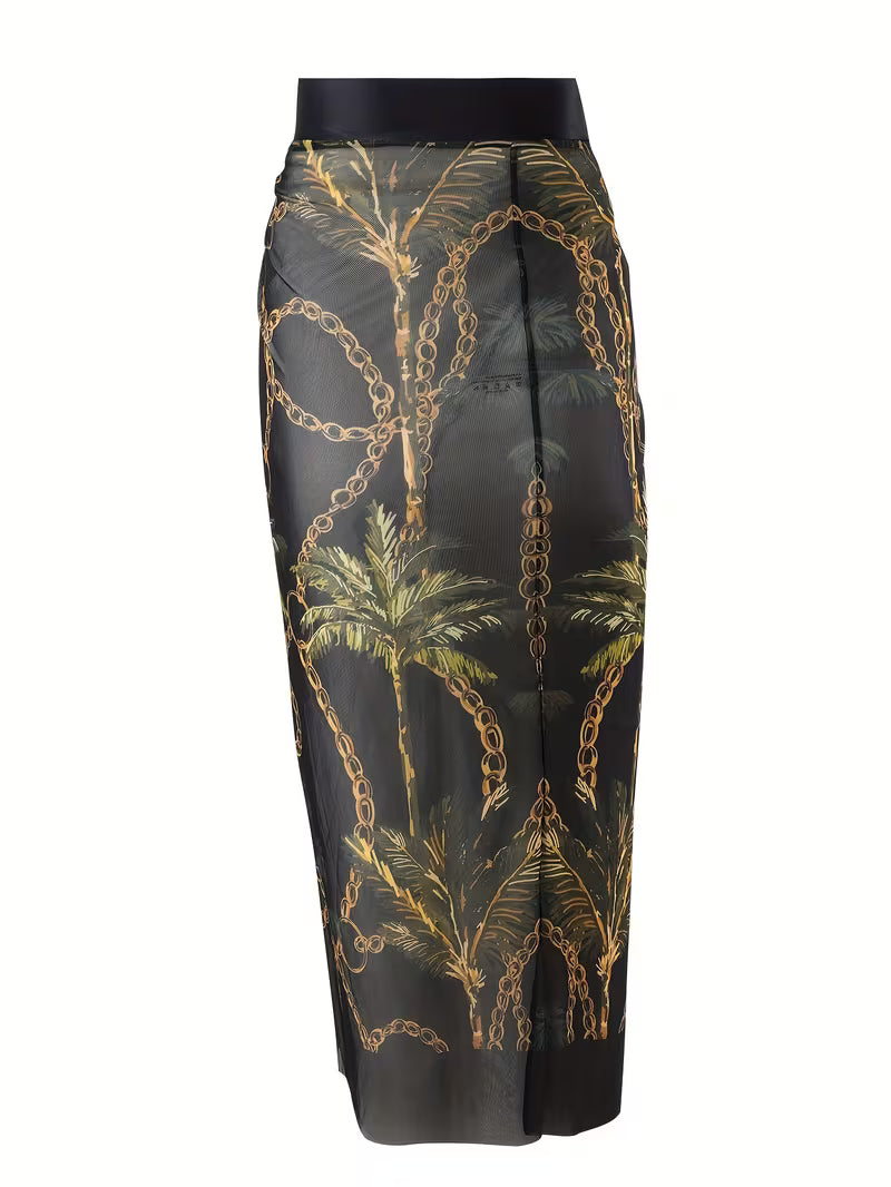 Green Palm One-Piece Swimsuit.