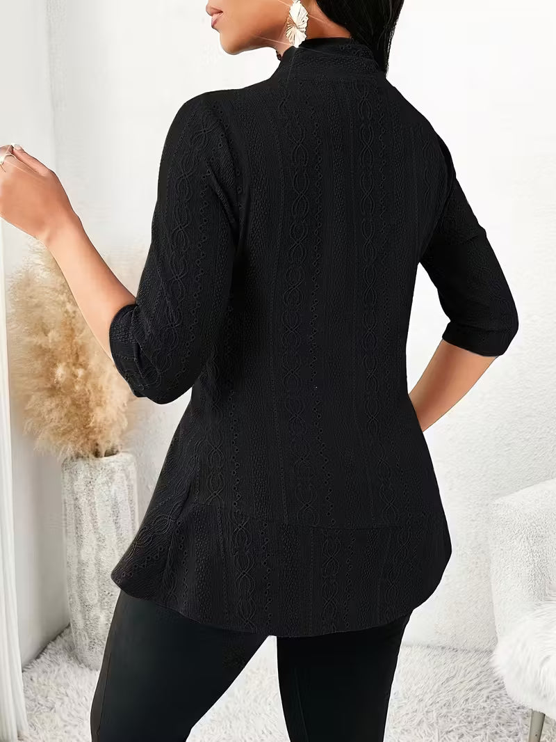 Half-Sleeve Open Front Blazer.