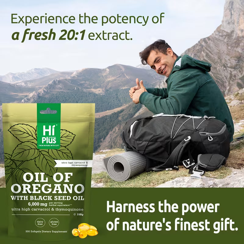High-Potency Oil of Oregano & Black Seed Oil Duo.