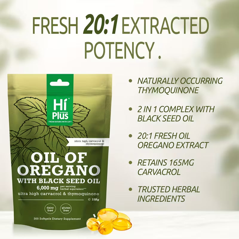 High-Potency Oil of Oregano & Black Seed Oil Duo.