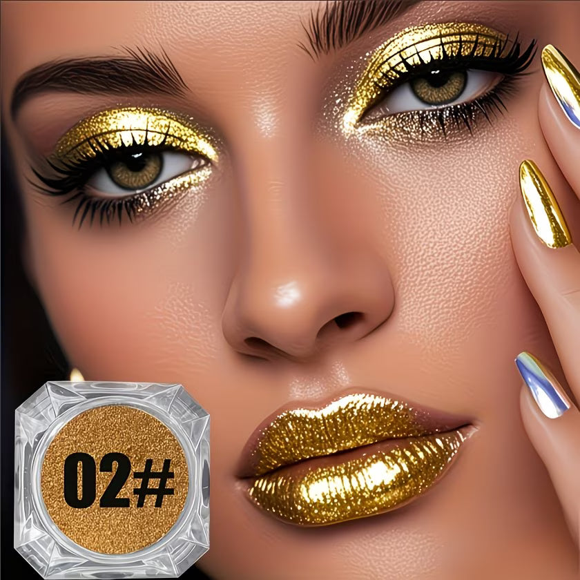 High-Shine Golden & Bronze Eyeshadow & Highlighter Palette.
