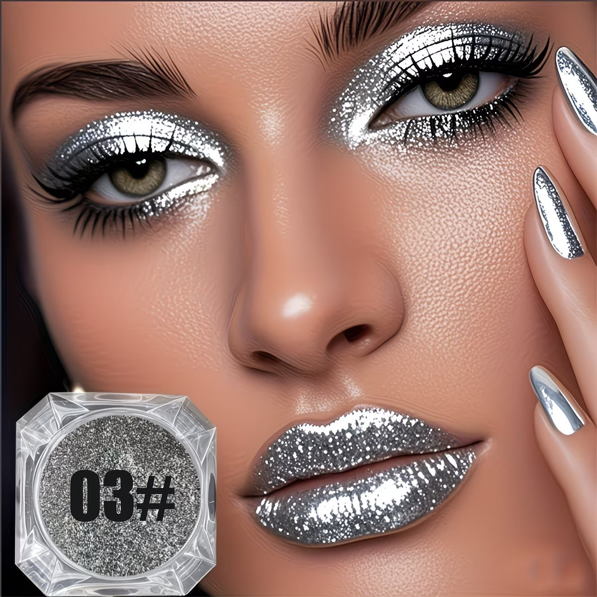 High-Shine Golden & Bronze Eyeshadow & Highlighter Palette.