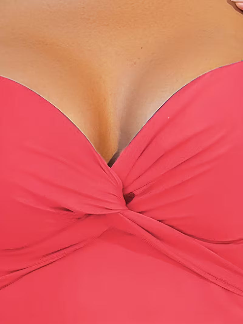 High-Stretch V-Neck One-Piece Swimwear.