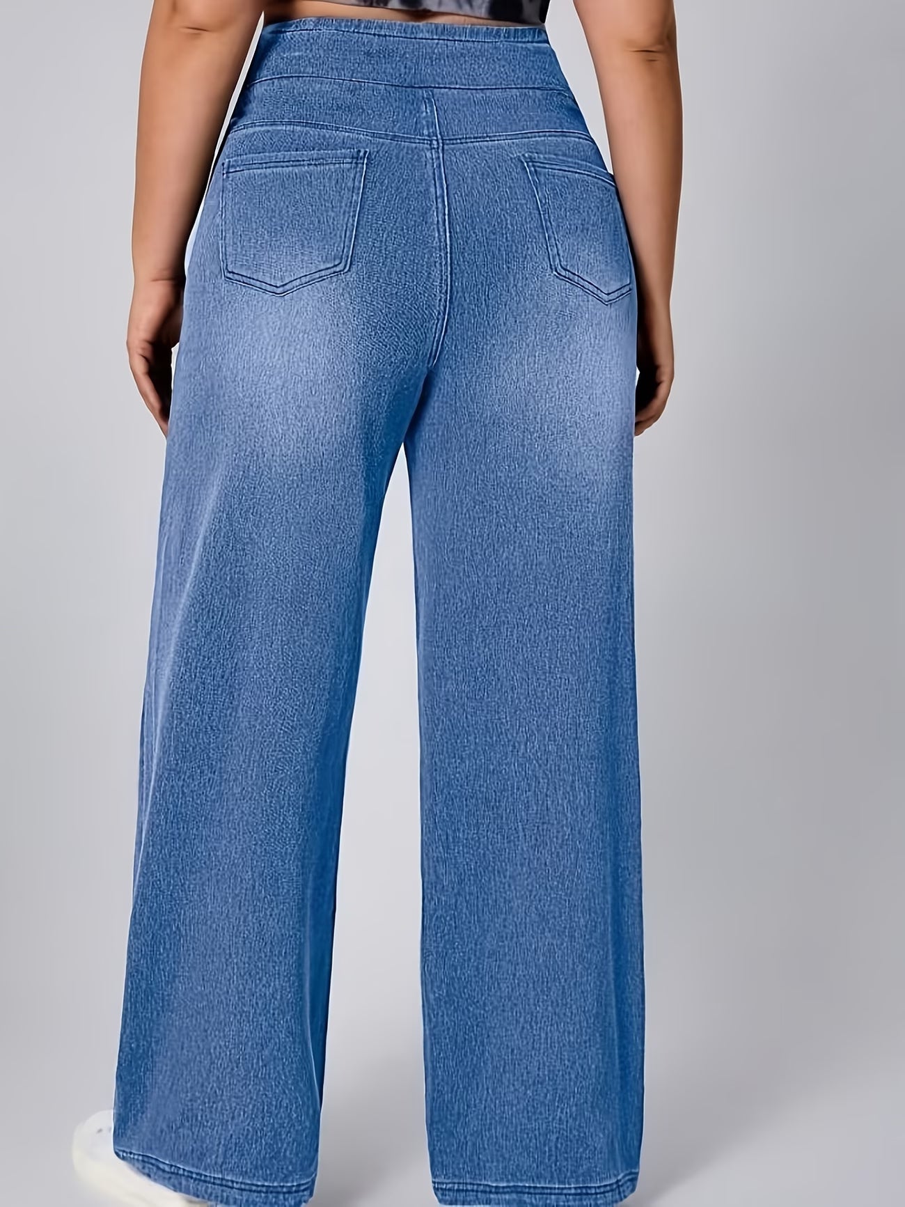 High-Waist Stretch Denim Pants.