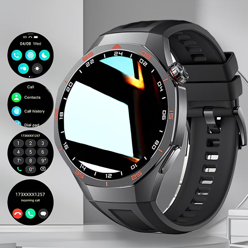 "Hot Round" Smartwatch – 2.01" Edge-to-Edge OLED.
