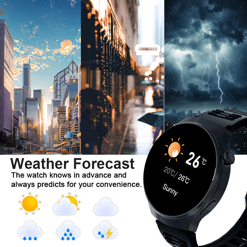 "Hot Round" Smartwatch – 2.01" Edge-to-Edge OLED.