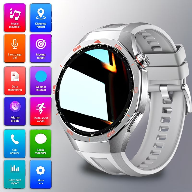 "Hot Round" Smartwatch – 2.01" Edge-to-Edge OLED.