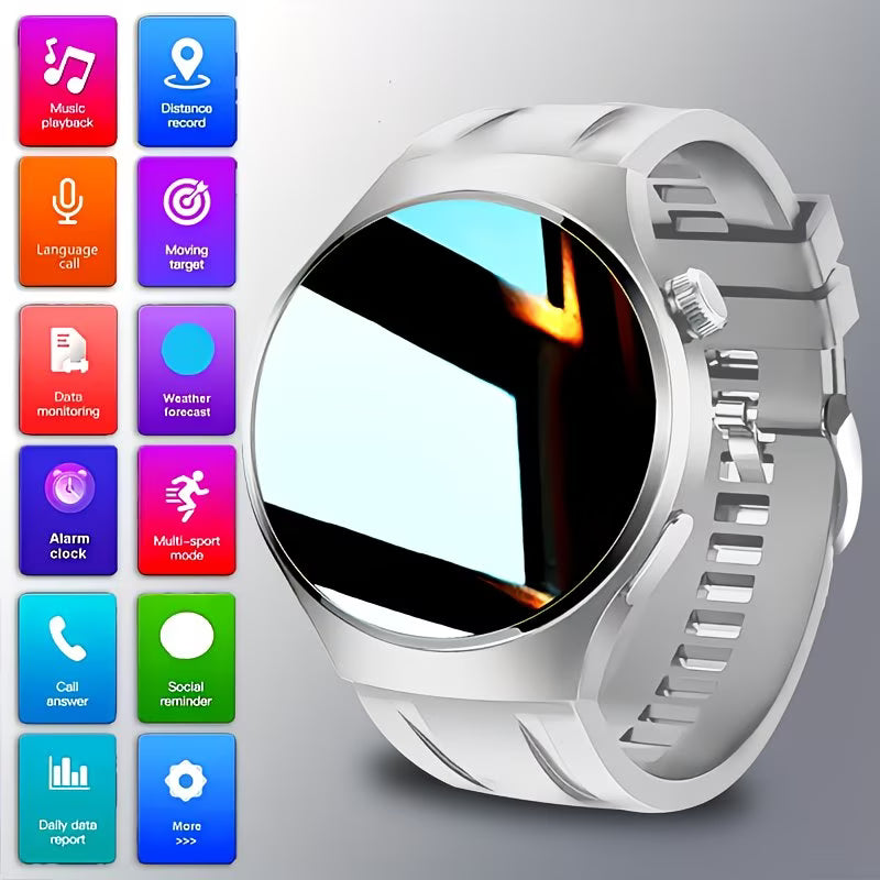 "Hot Round" Smartwatch – 2.01" Edge-to-Edge OLED.