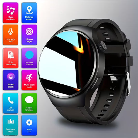 "Hot Round" Smartwatch – 2.01" Edge-to-Edge OLED.