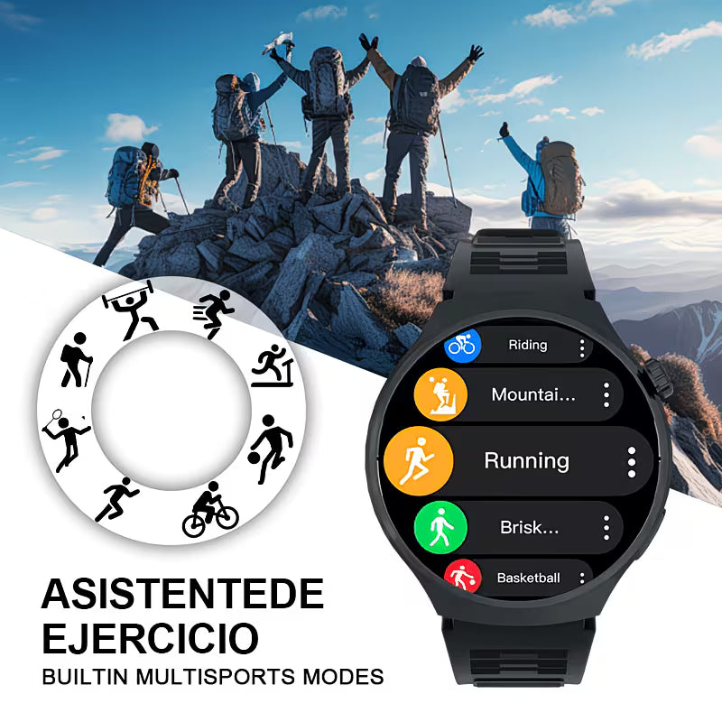 "Hot Round" Smartwatch – 2.01" Edge-to-Edge OLED.