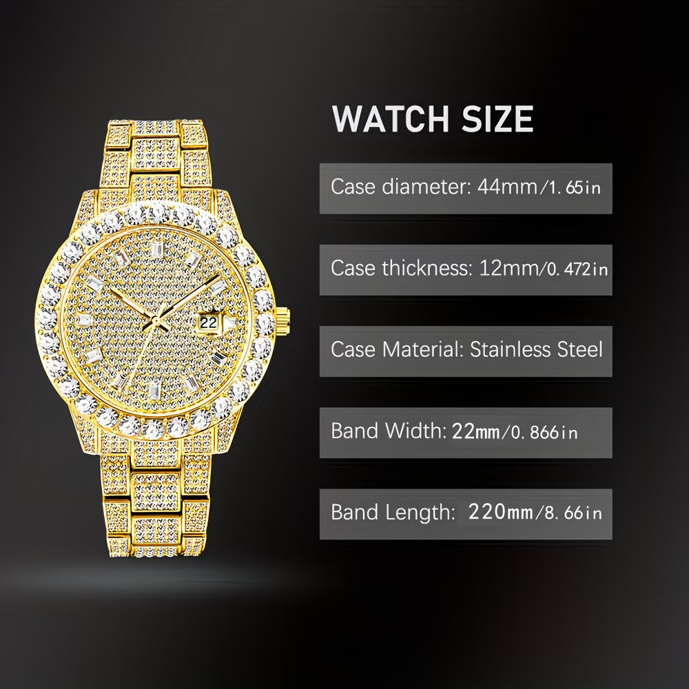 Iced-Out Men’s Business Watch.