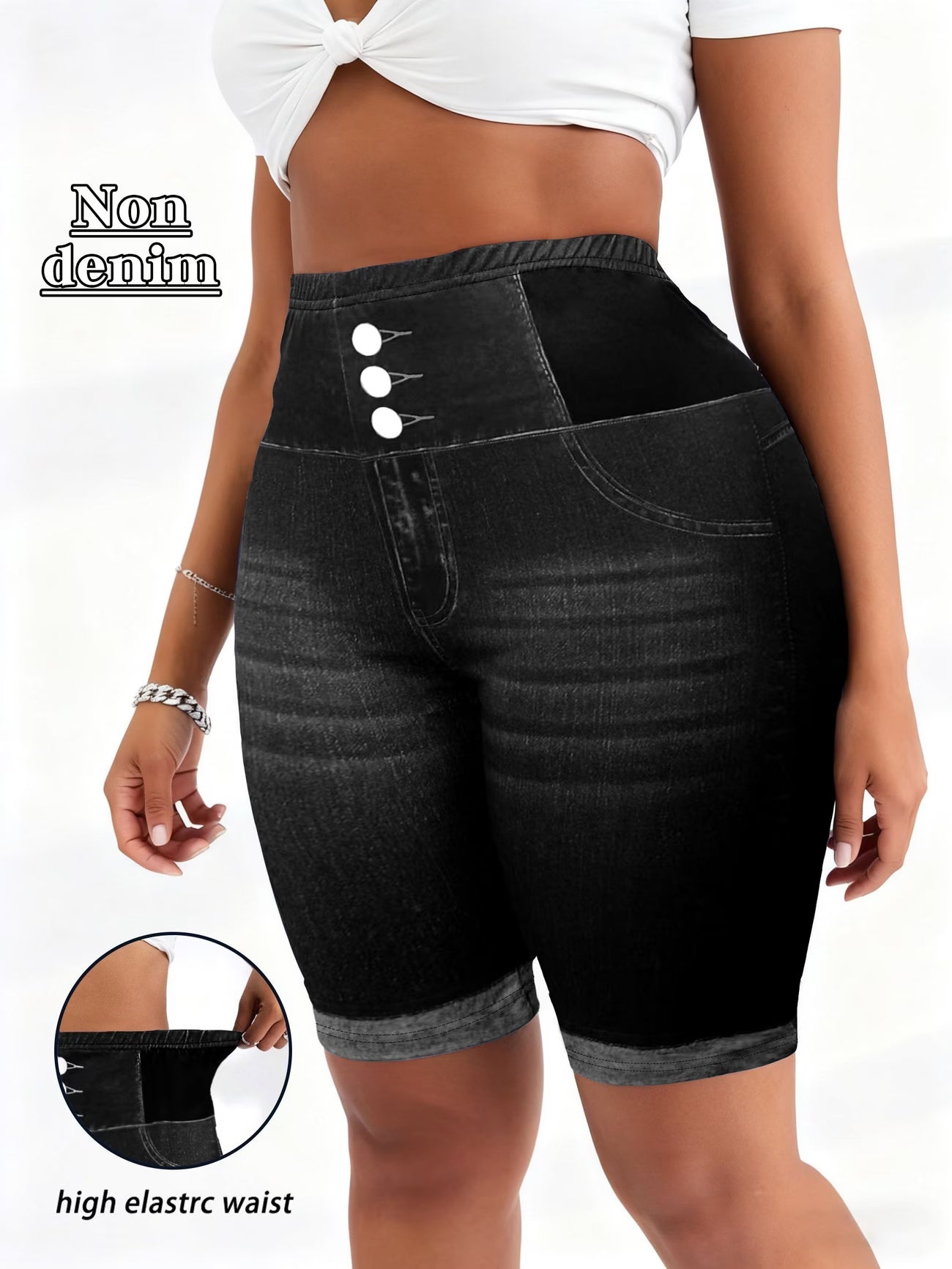 Imitation Denim Fashion Legging.