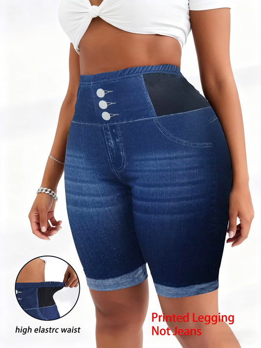 Imitation Denim Fashion Legging.