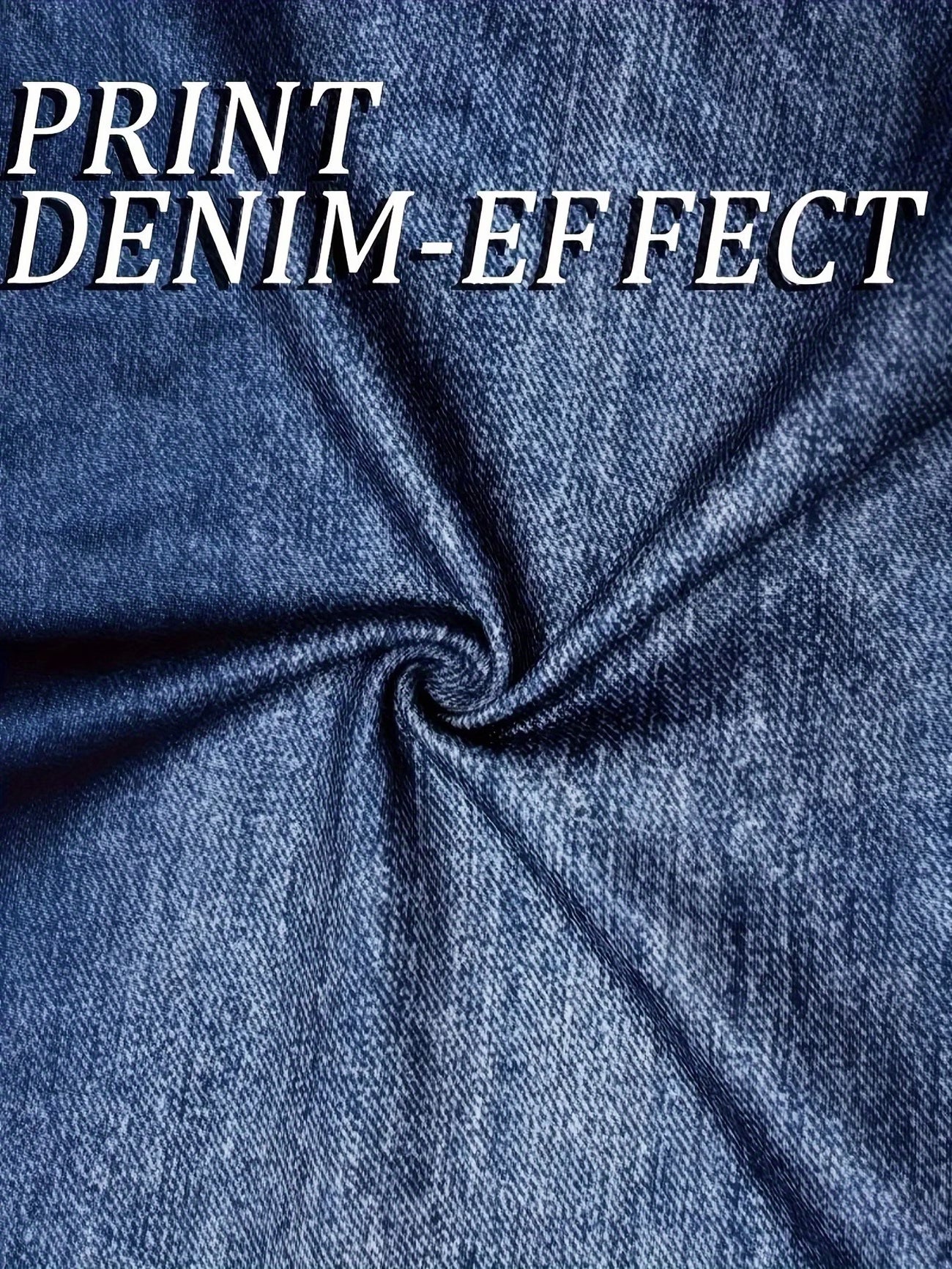 Imitation Denim Print Legging.