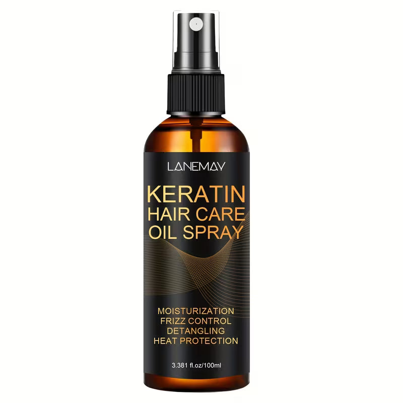 Keratin Repair Hair Oil Spray – Weightless Moisture & Shine for Dry.