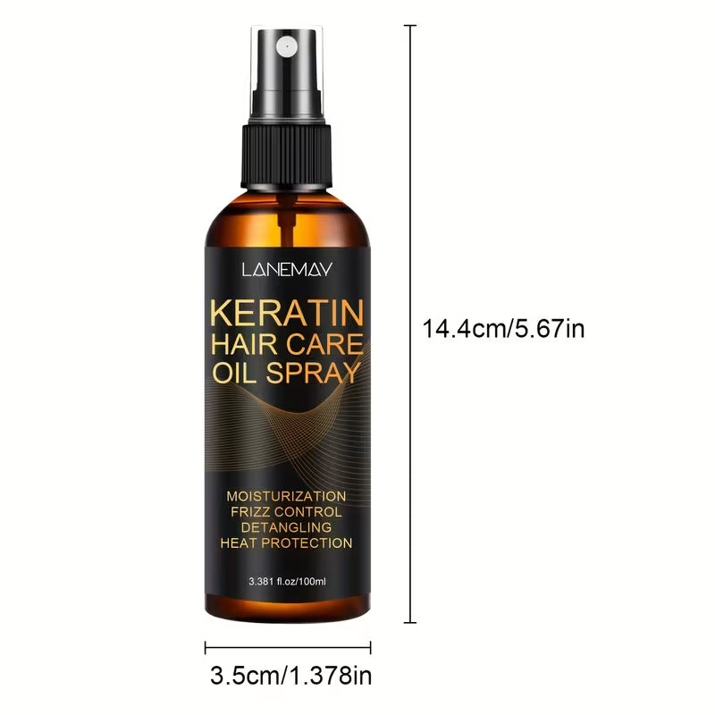 Keratin Repair Hair Oil Spray – Weightless Moisture & Shine for Dry.