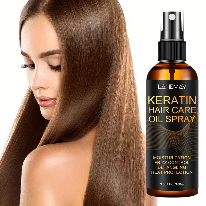 Keratin Repair Hair Oil Spray – Weightless Moisture & Shine for Dry.