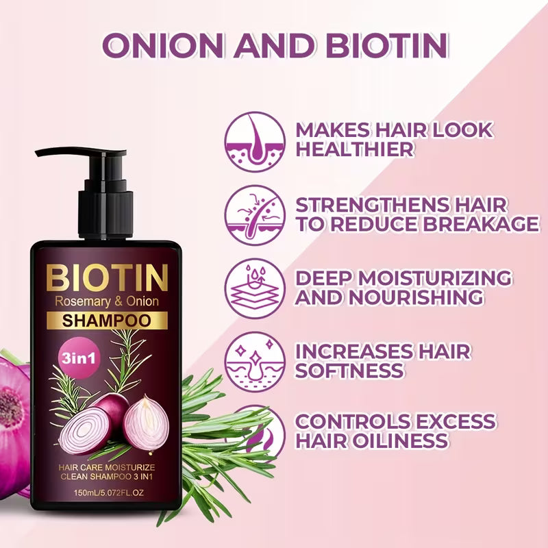Lanemay 3-in-1 Biotin Nourishing Shampoo.