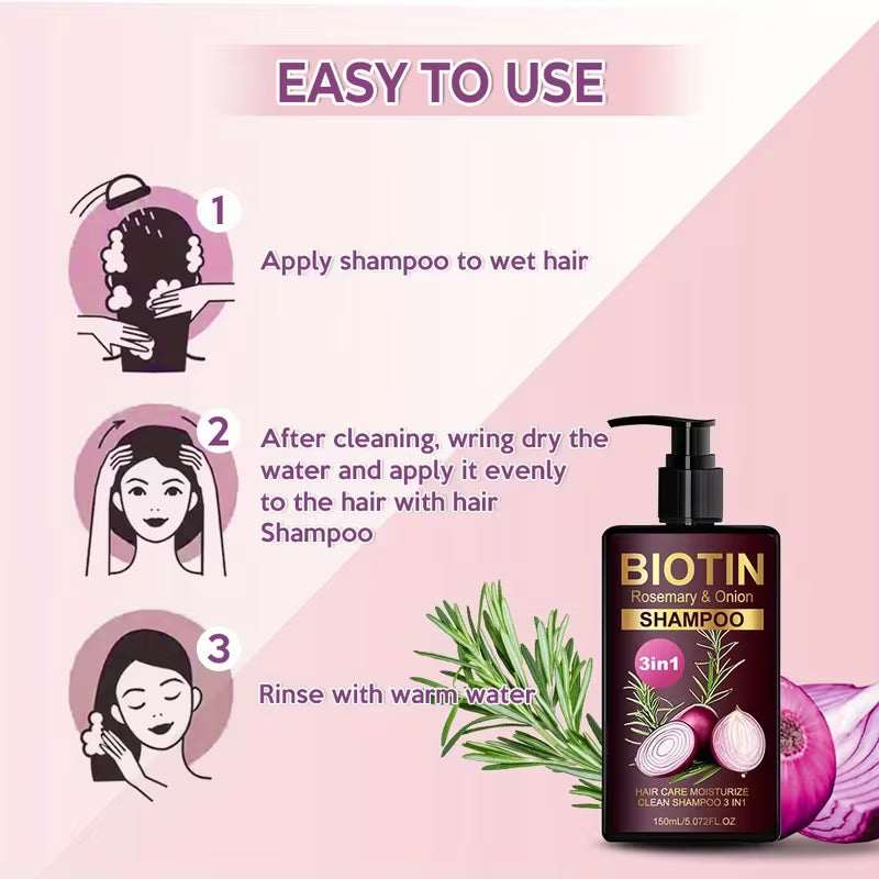 Lanemay 3-in-1 Biotin Nourishing Shampoo.