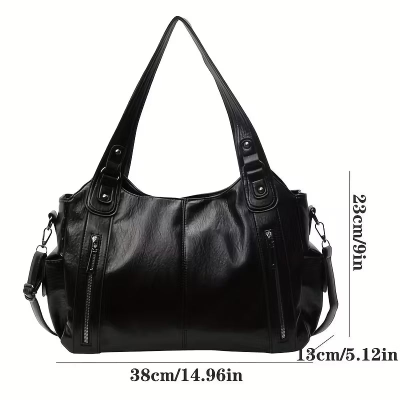 Large Multi-layer Soft Casual Single Shoulder Tote Bags.
