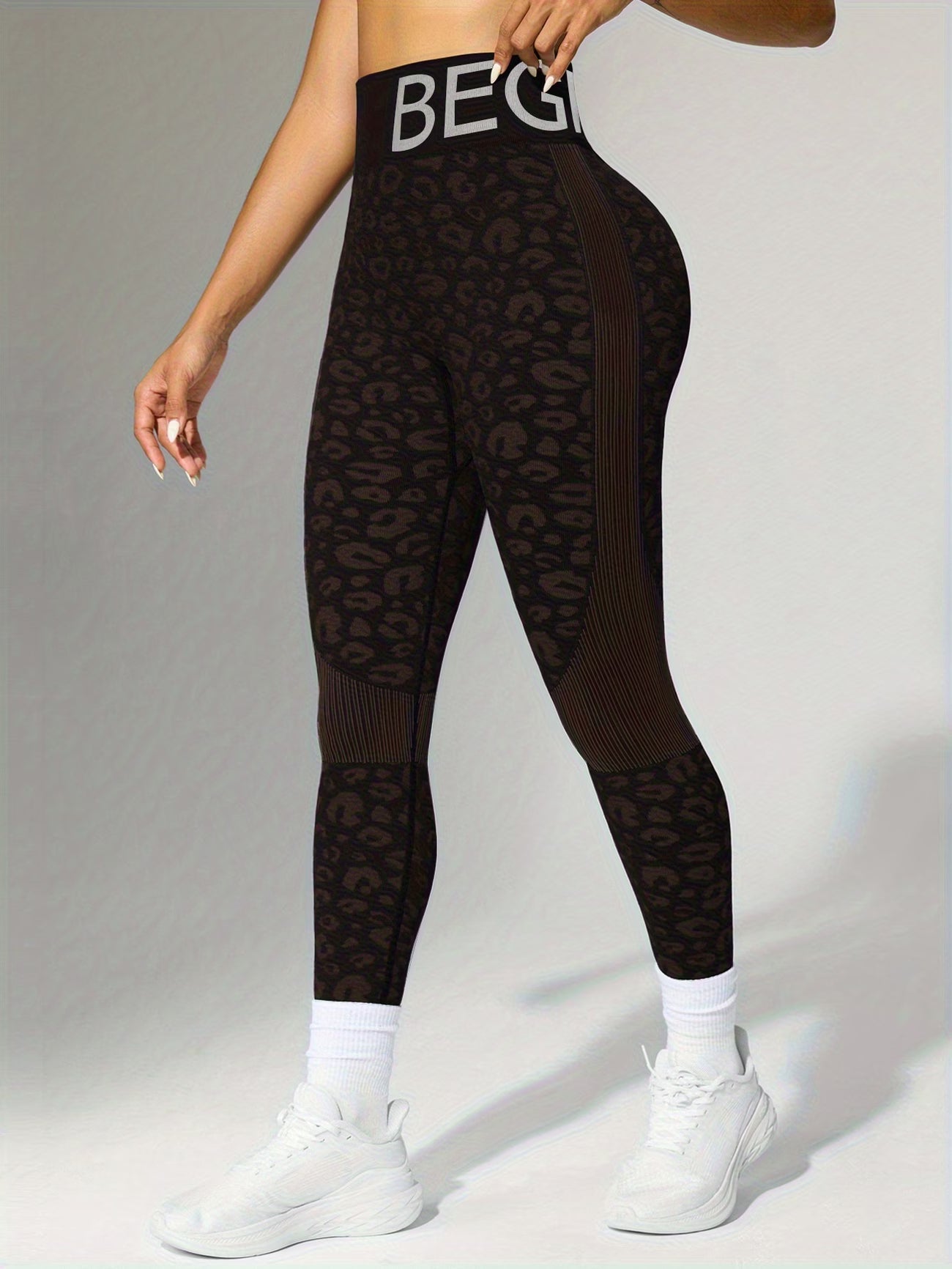 Leopard Print Performance Yoga Pants.