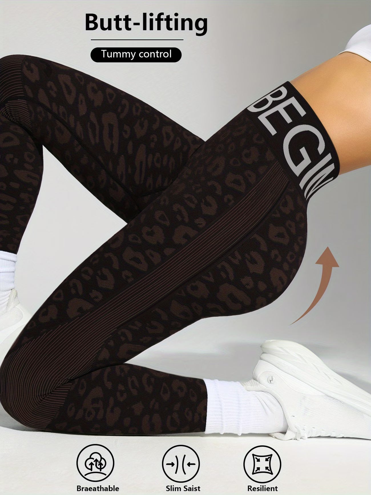 Leopard Print Performance Yoga Pants.