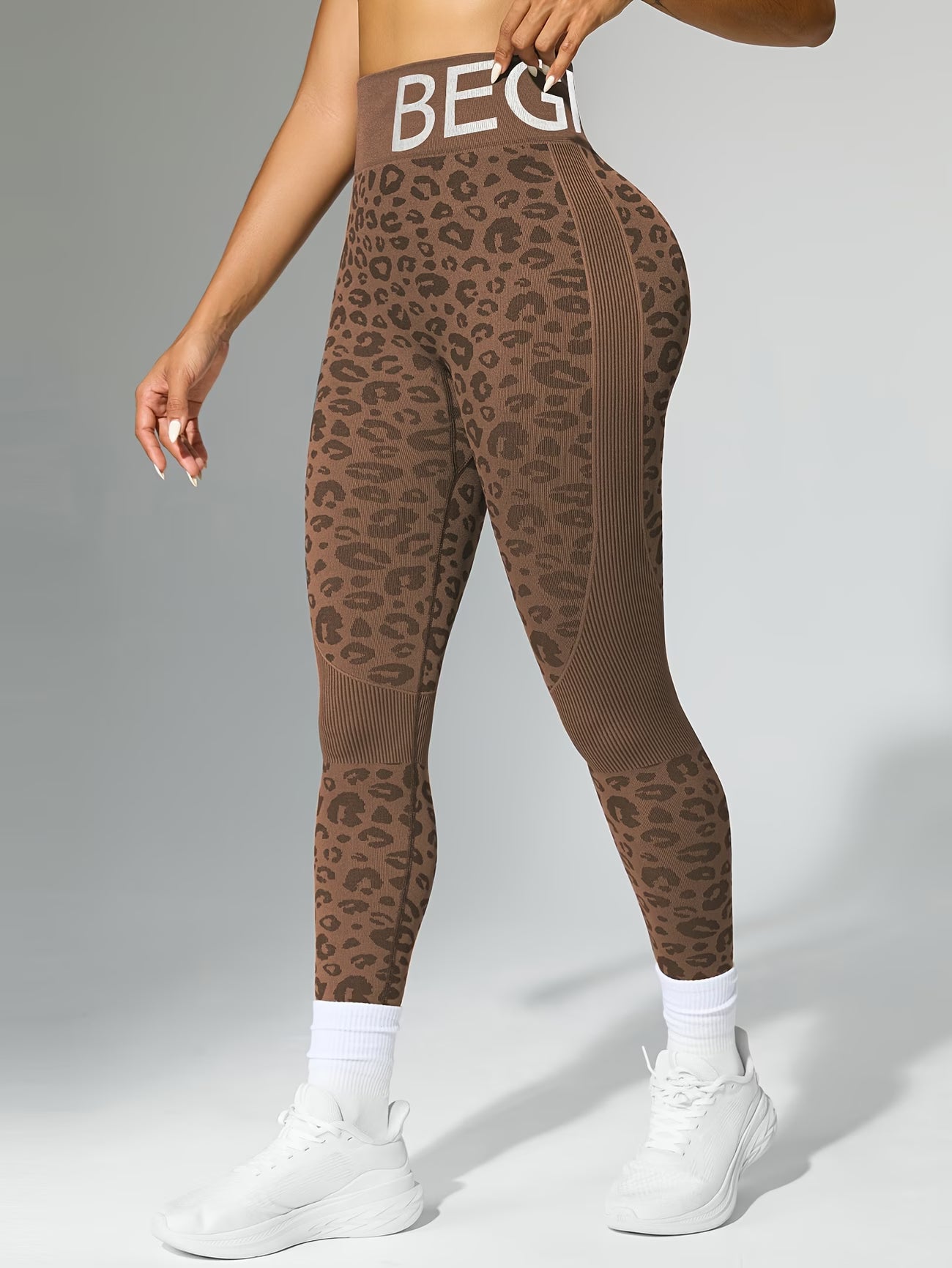 Leopard Print Performance Yoga Pants.