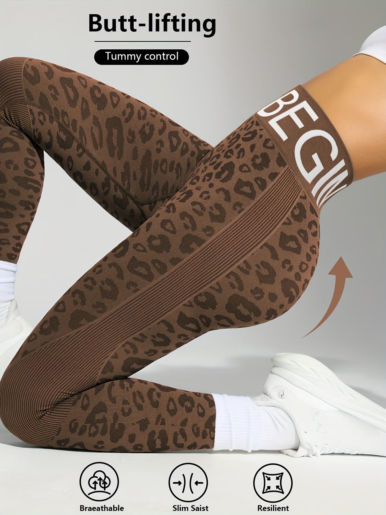 Leopard Print Performance Yoga Pants.