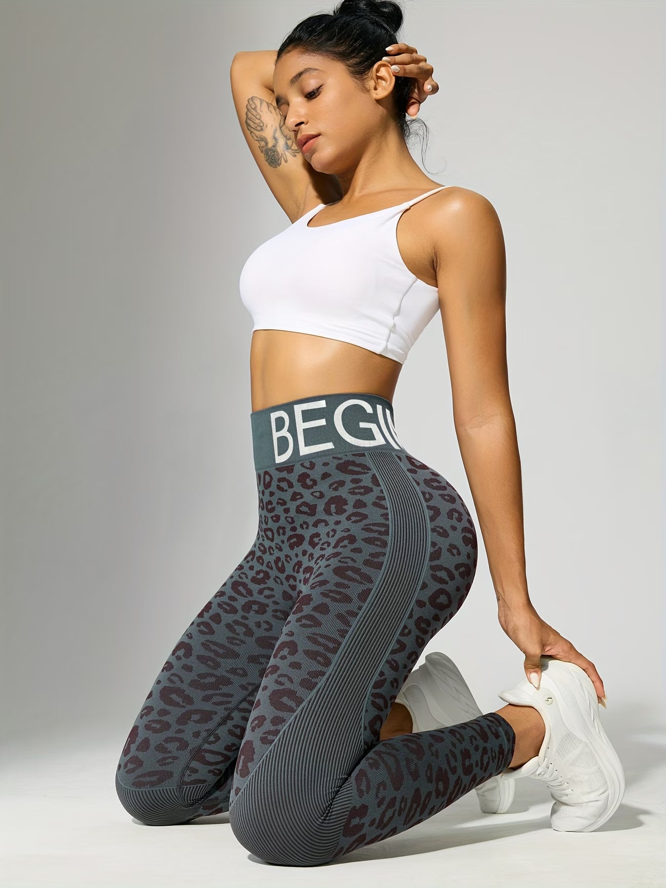 Leopard Print Performance Yoga Pants.