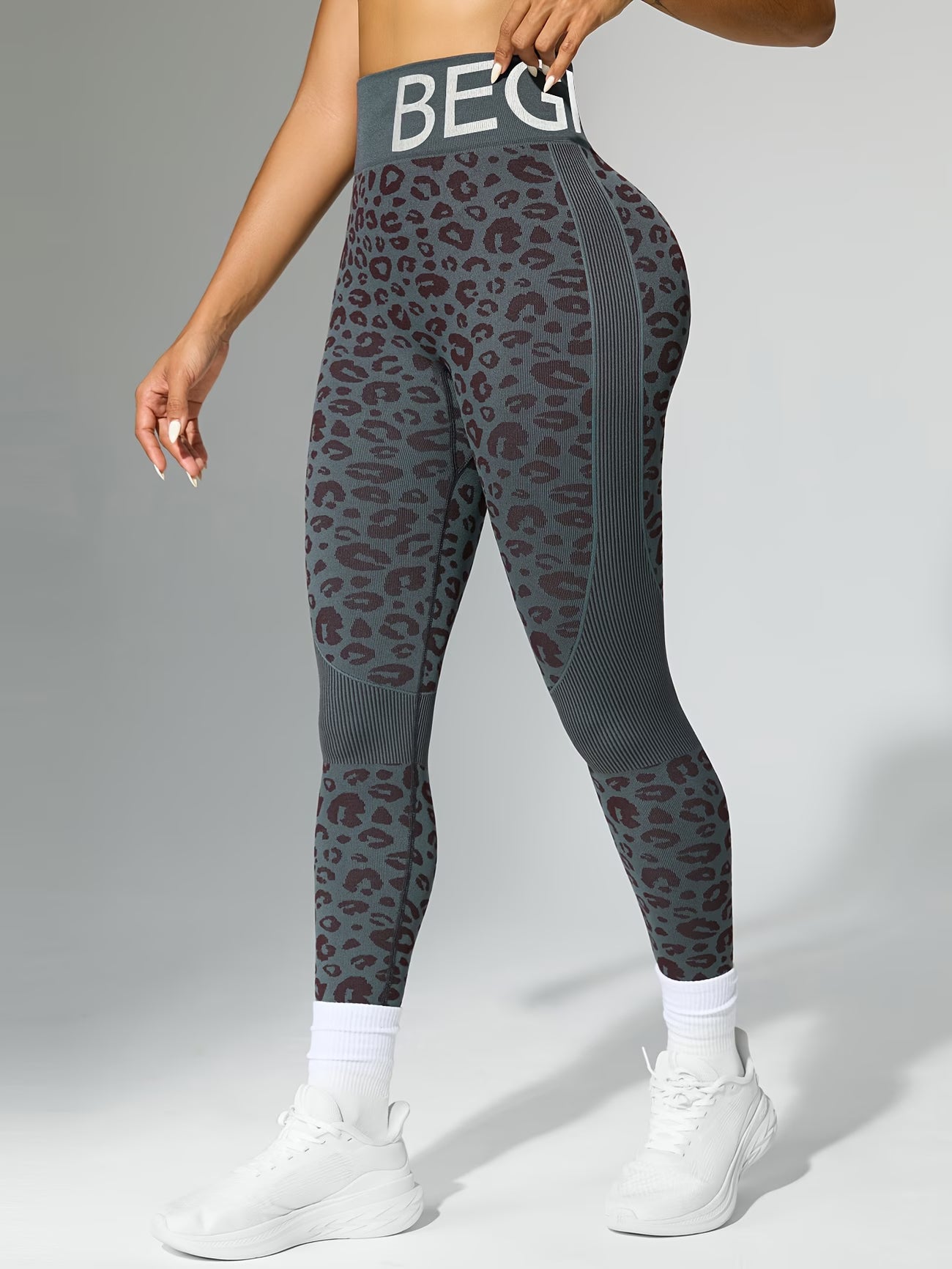 Leopard Print Performance Yoga Pants.