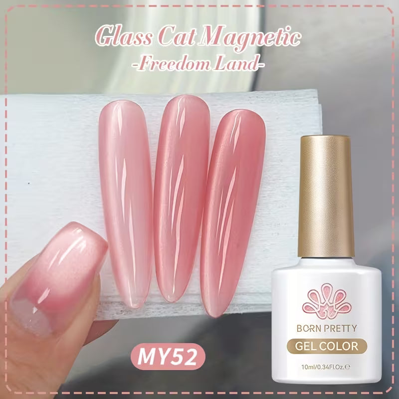 Light Pink Cat Eye Magnetic Gel Nail Polish.