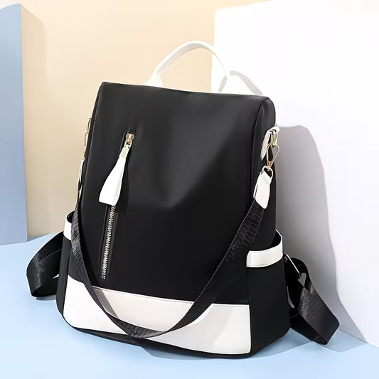 Lightweight Nylon College Backpack with Multi-Way Straps.