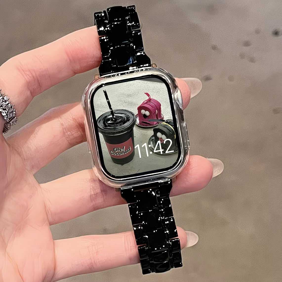 Lightweight Replacement Strap with Stainless Steel Clasp Watch.