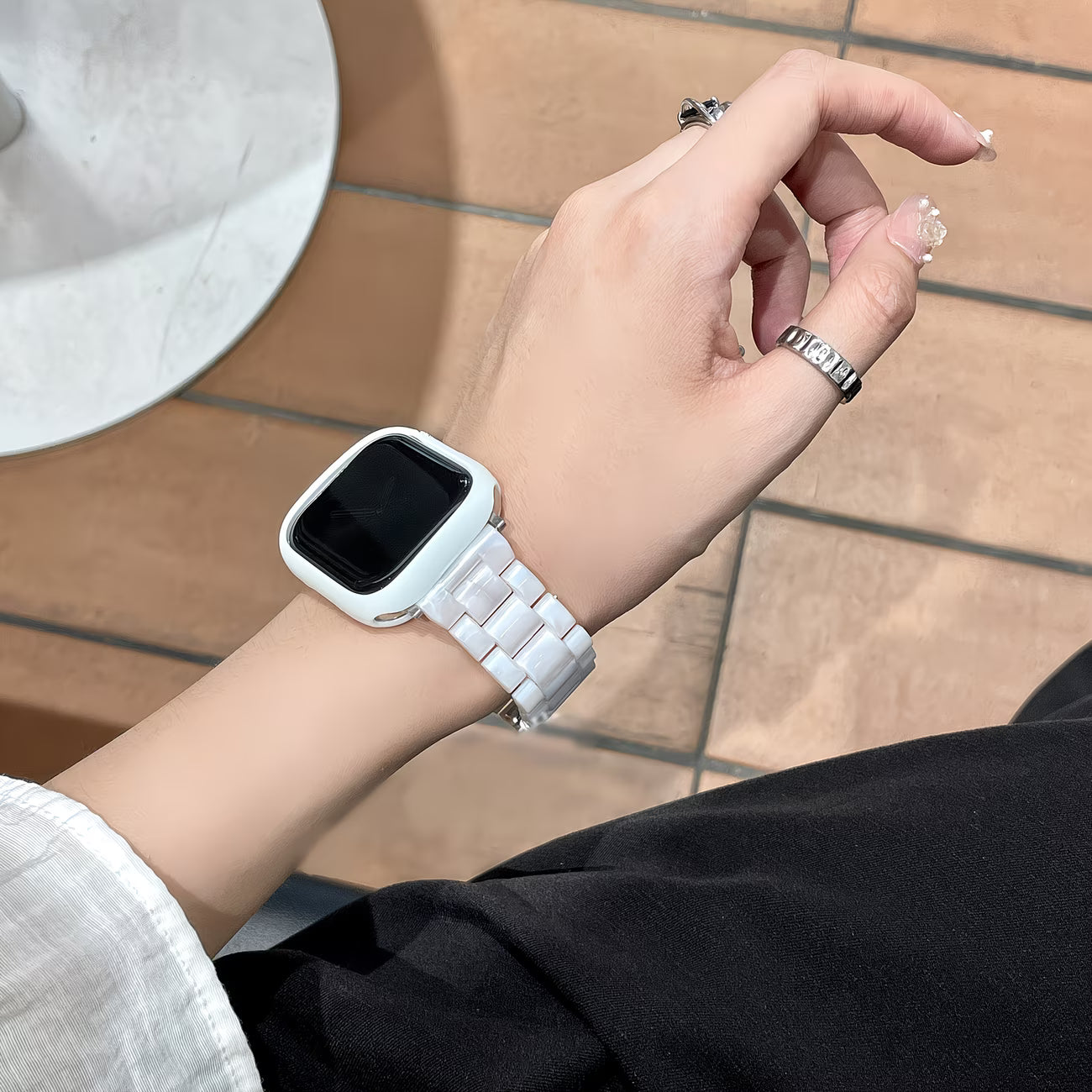 Lightweight Replacement Strap with Stainless Steel Clasp Watch.