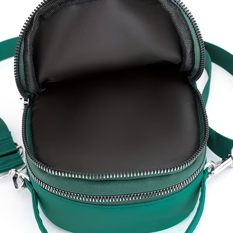 Lightweight Nylon Mini-Crossbody Multi-Layer Bag.