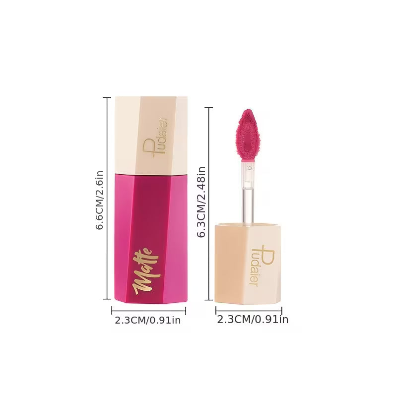Long-Lasting Non-Stick Pink Lip Glaze.