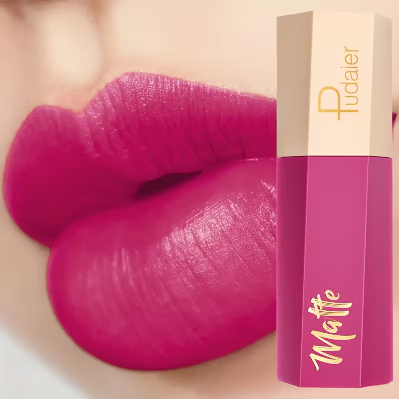 Long-Lasting Non-Stick Pink Lip Glaze.