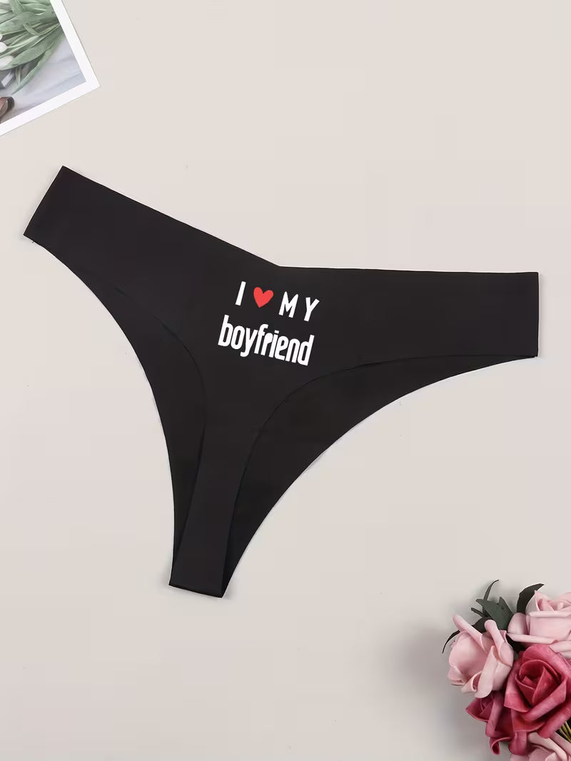 "Love My Boyfriend" Graphic Thong.