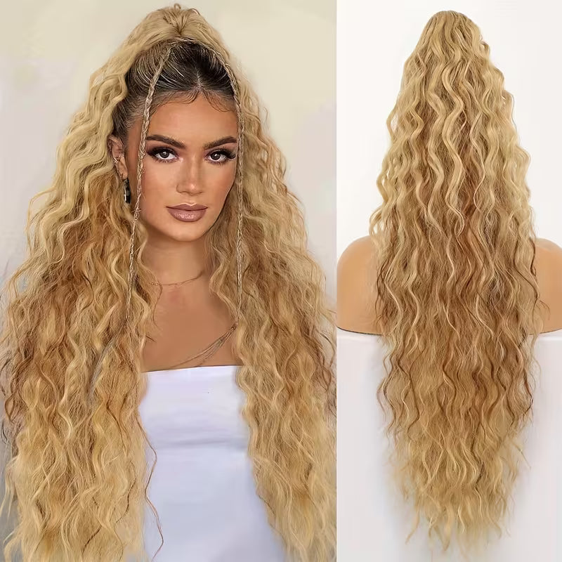 Luxurious Extra-Long Curly Hairpiece for Elegant Styling.