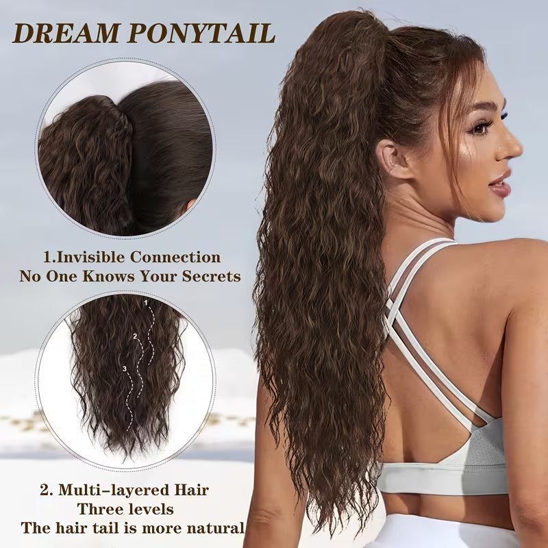 Luxurious Extra-Long Curly Hairpiece for Elegant Styling.