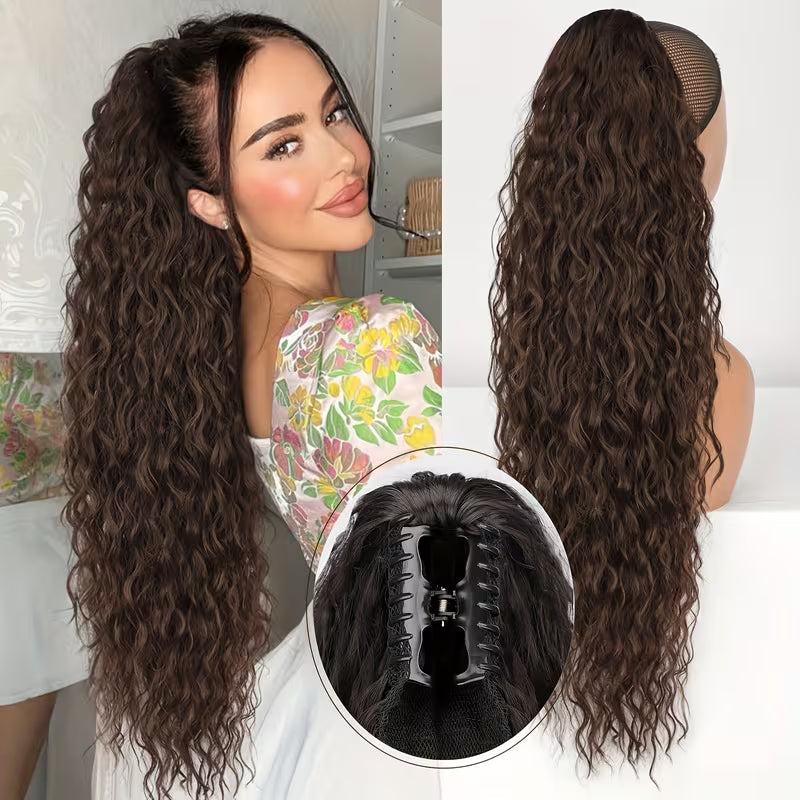 Luxurious Extra-Long Curly Hairpiece for Elegant Styling.