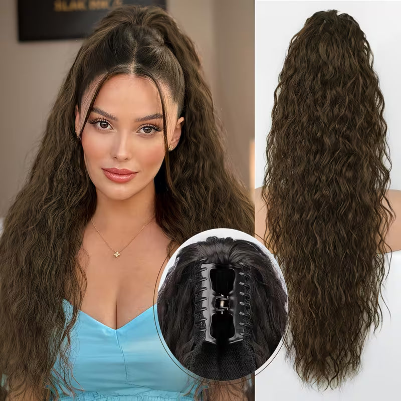 Luxurious Extra-Long Curly Hairpiece for Elegant Styling.