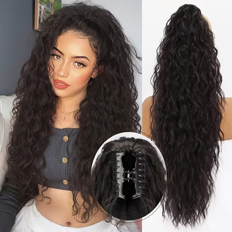 Luxurious Extra-Long Curly Hairpiece for Elegant Styling.