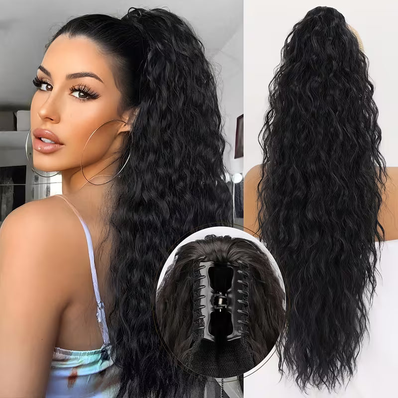 Luxurious Extra-Long Curly Hairpiece for Elegant Styling.