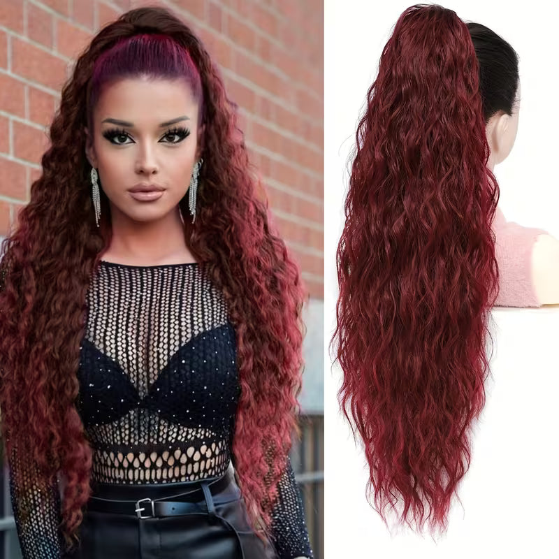 Luxurious Extra-Long Curly Hairpiece for Elegant Styling.