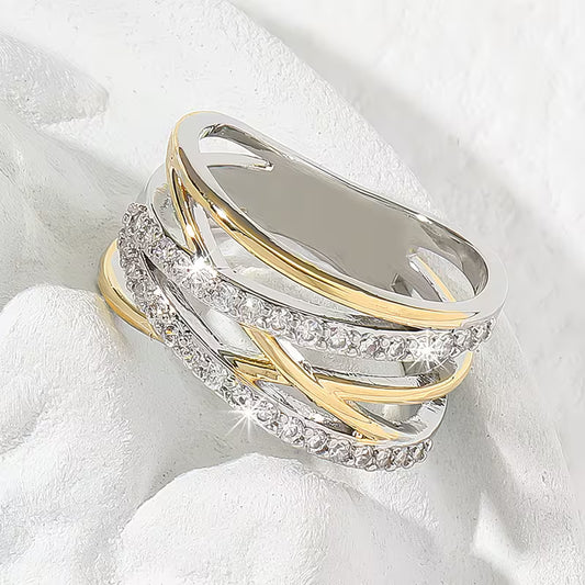 Luxury Infinity Synthetic Zirconia Eternity Ring.